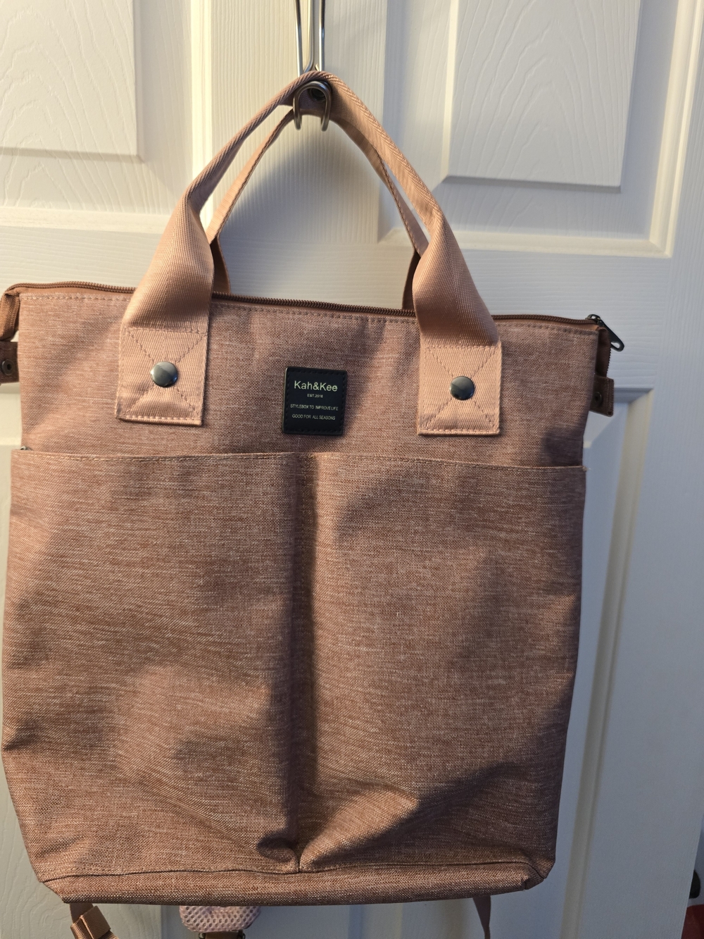 Kah&Kee Ladies Antique Rose Tote Backpack